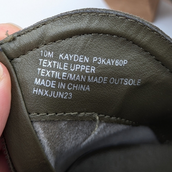 Joie Kayden moss green faux suede slip on wedge heel ankle boot 10 - Picture 12 of 13